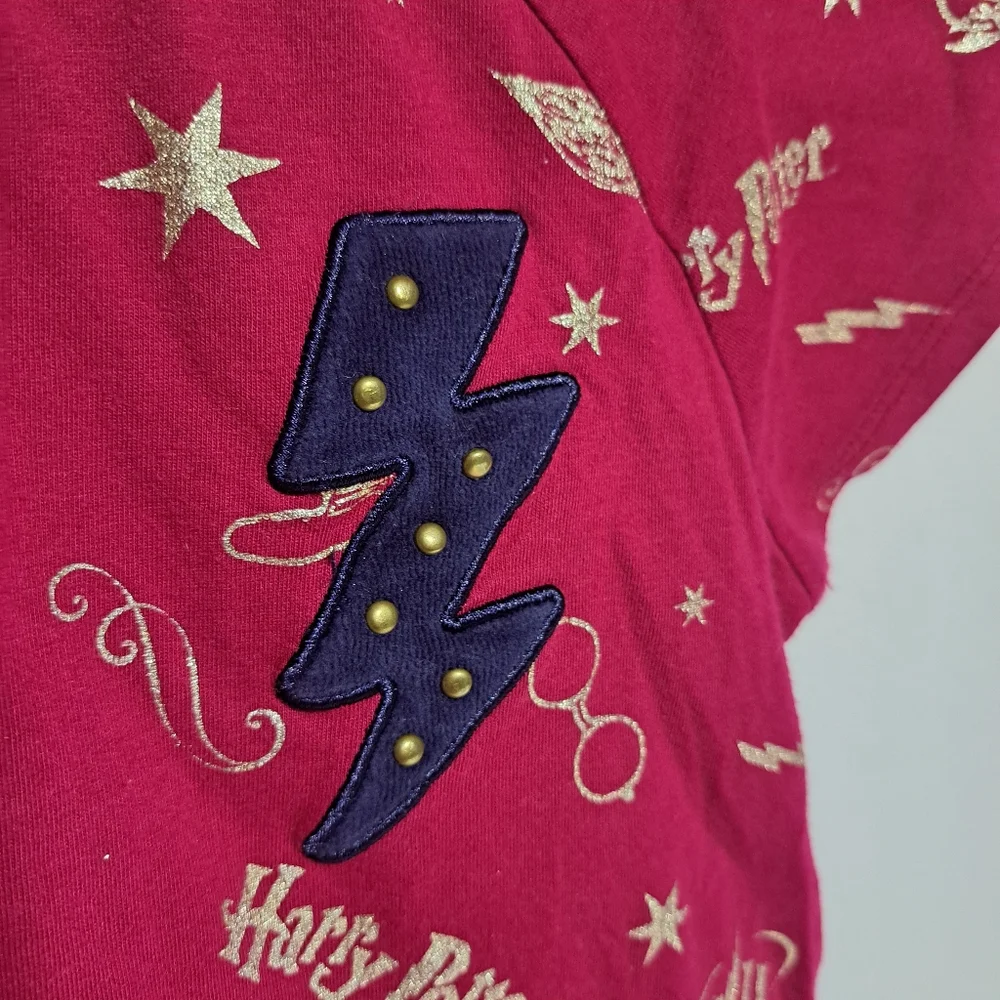 Kids Red‎ Harry Potter Lightning Bolt Graphic Tee Size LG 10/12